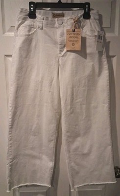Democracy Ab Technology High Rise Wide Legs Jeans Size 8 White 