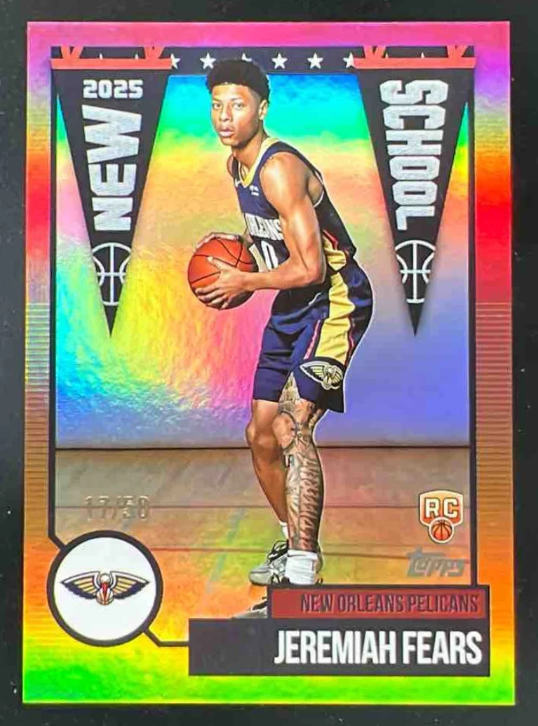2025-26 Topps New School Gold Rainbow #NS-7 Jeremiah Fears RC /50
