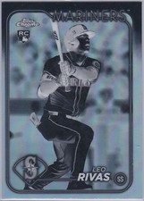 2024 Topps Chrome Update Series - Leo Rivas #USC76 Negative Refractor RC Seattle