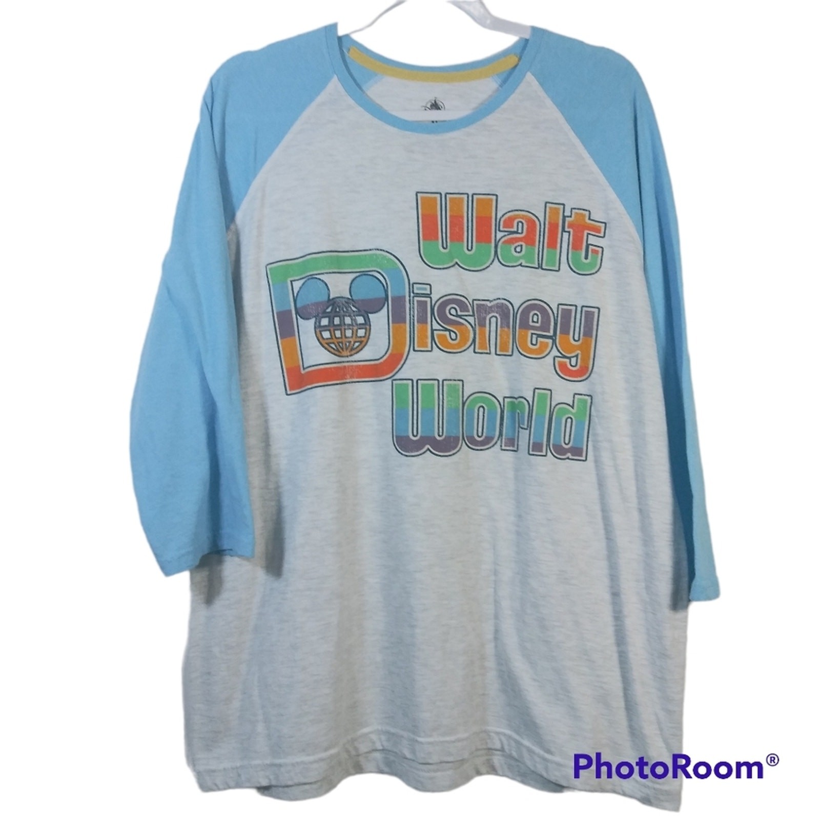 Walt Disney World Baseball Raglan Vacation Novelty T-Shirt for Adults Size XL