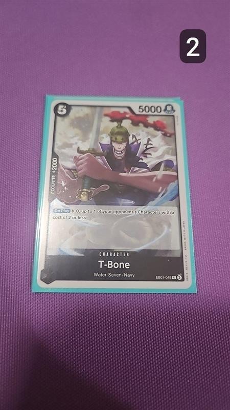 OP:TCG T-Bone Extra Booster: Memorial Collection EB01-049 RARE SLASH BLACK