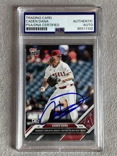 ANGELS- CADEN DANA AUTOGRAPH 2024 TOPPS NOW MLB DEBUT CALL-UP PSA SLAB