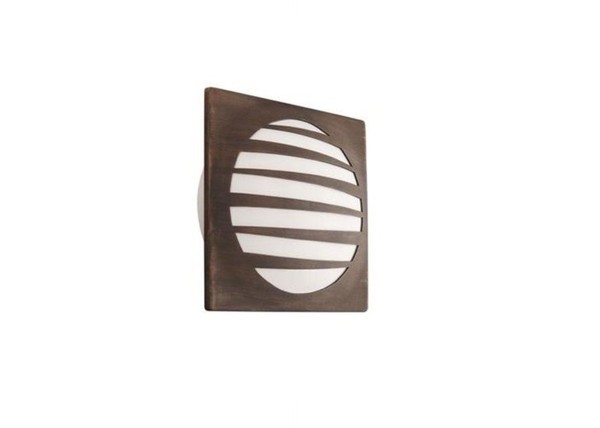 Massive Energiespar Aussenleuchte 23W E27 Rostbraun Landhaus Modern Quadrat IP44-image