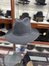 Borsalino Alessandria Men's Dark Gray Fur Felt Hat Made In Italy Size 63 7 3/4