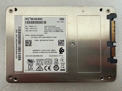 Intel 545s Series 256GB 2.5'' SATA III Internal Solid State Drive SSD