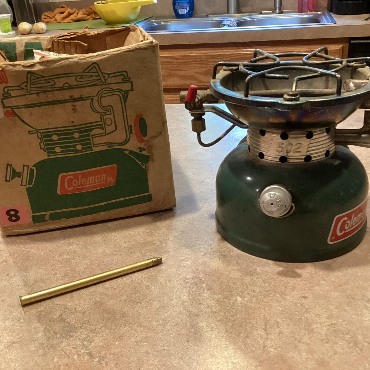 バーベキュー・調理用品 Coleman 502-700 SPORTSTER CAMPSTOVE Vintage 1963 Coleman Sportster Camp Stove 502-700 Green Gas
