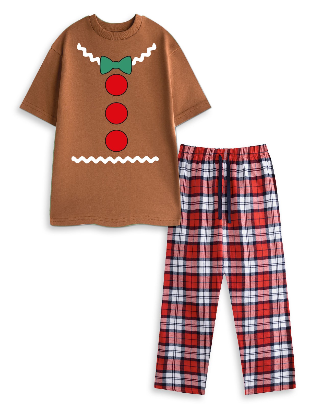 Show Me The Merch Short Sleeve Long Leg Pyjama Set | Unisex Brown | Official Mer
