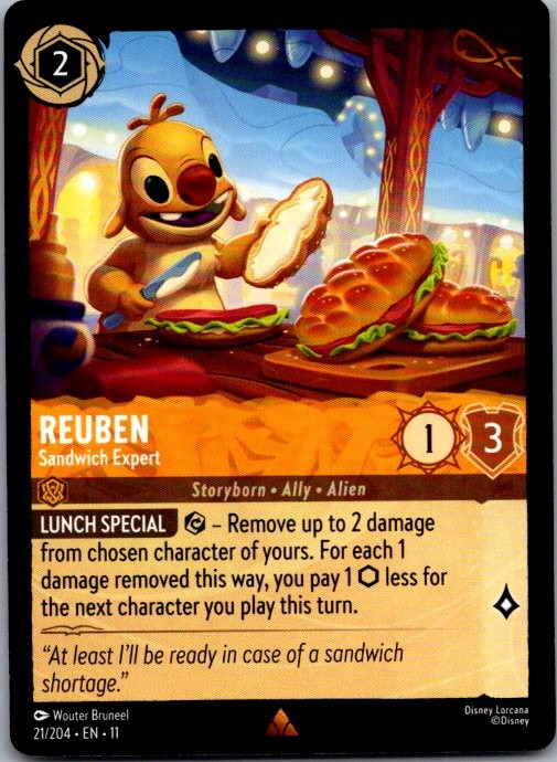 Reuben - Sandwich Expert 21/204 Rare Winterspell Lorcana Lightly Played