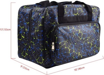 Sewing Machine Carrying Case Canvas Padded Tote Universal Storage Bag Pockets