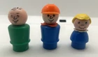 Vintage Fisher Price Little People Figures Lot 3 Mixed Characters Plastic