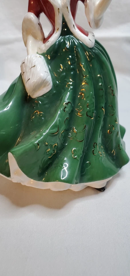 2006 Royal Doulton Pretty Ladies 'Christmas Day' W/Gold Figurine HSN 016/350  - Image 3 of 4