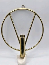 Litton Lane Gold Stainless Steel Modern Candle Wall Sconce / Stem Vase • 9.25"H