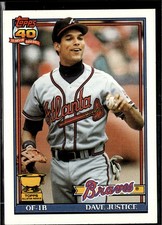 1991 Topps #329 Dave Justice
