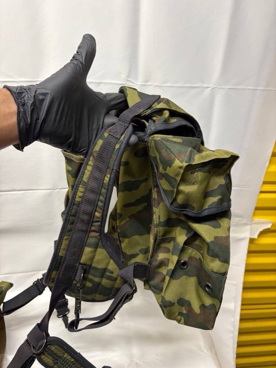 Soviet Military Paratrooper Backpack VDV Camo 1989 w/ Belt Vintage