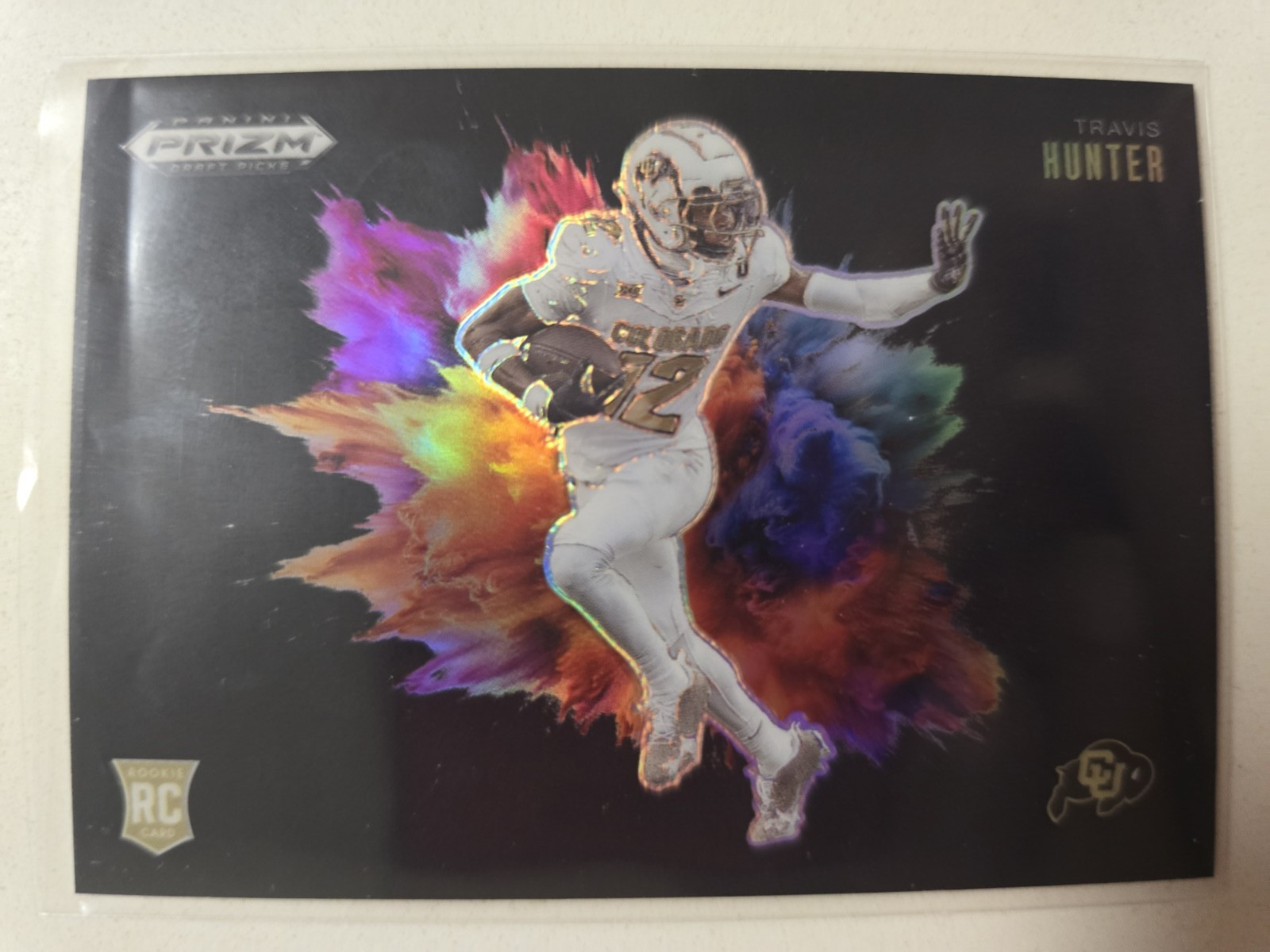 2025 Panini Prizm Draft Picks Color Blast Rookie Travis Hunter #13 Colorado