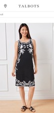 Talbots Linen Embroidery Shift Dress
