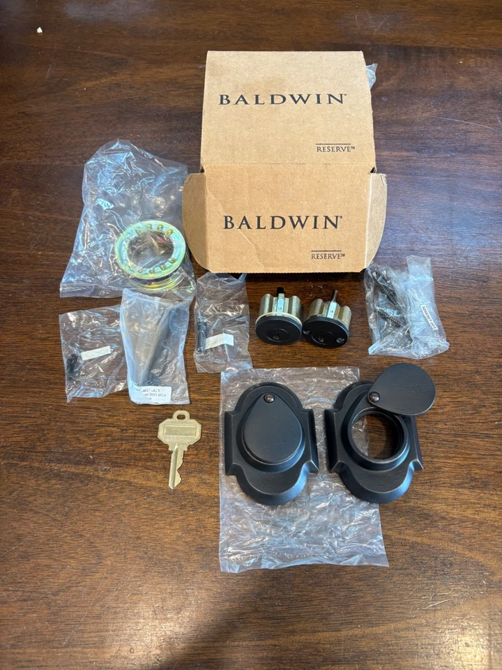 Bloqueio Baldwin Reserve 9BR3850-011 Deadbolt bronze escuro. Todas as fechaduras com chave da mesma forma. - Imagem 2 de 4