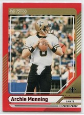 ARCHIE MANNING SAINTS 2024 DONRUSS RED PRESS PROOF 195