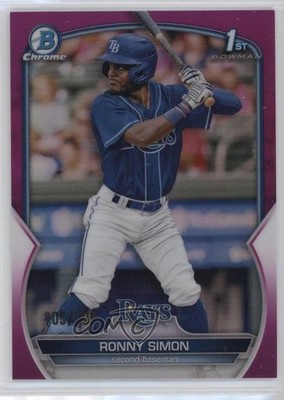 2023 Bowman Chrome Prospects Fuchsia Refractor 105/199 Ronny Simon #BCP-112 17oo