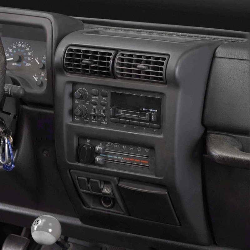 Kit de painel estéreo duplo DIN Metra 95-6549 para Jeep Wrangler 1997-2002 - Imagem 4 de 4