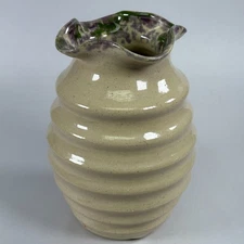 Cross Creek Pottery Fluted Rim Vase - Seagrove NC