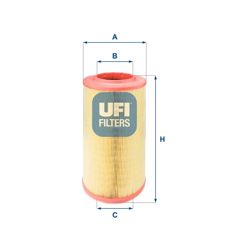 Air filter Filter Insert 27.628.00 UFI for FIAT PEUGEOT CITROËN - Image 2