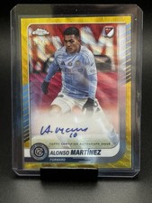 2025 Topps Chrome MLS Alonso Martinez GOLD WAVE /50 AUTO New York City FC