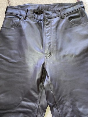 Gap Item #77 Brown Leather 5 Pocket Biker  34 x 31 Styled like 50's Iconic jeans