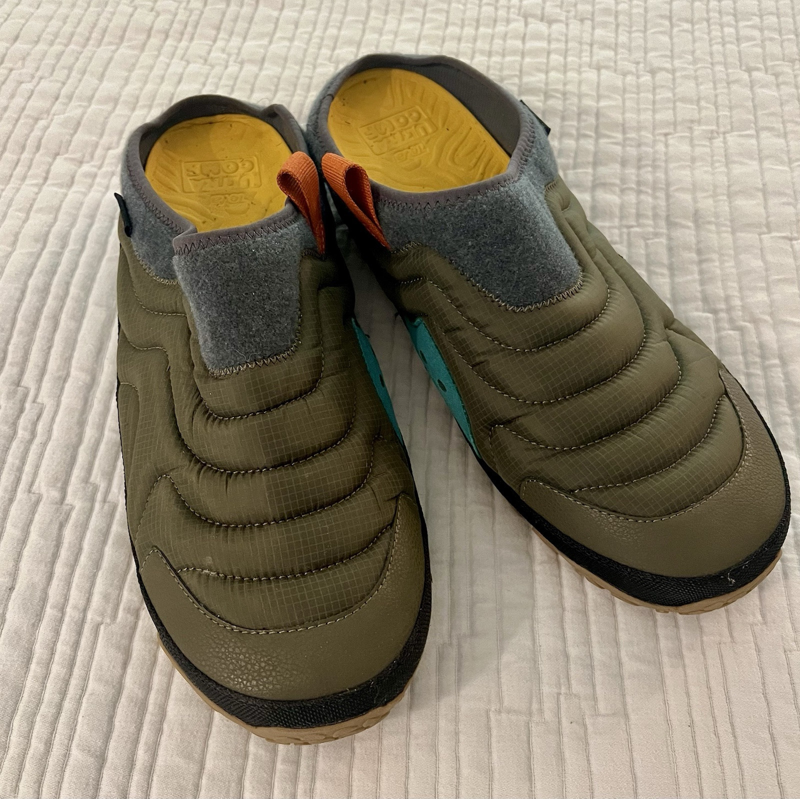 SAOLA Teva Ultra Comf Slip On Verde Oliva e Grigio Uomo Taglia 12