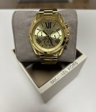 Michael Kors Damen Uhr MK5605/MK-5605 Gold Edelstahl Chronograph Datum Box