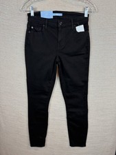 7 For All Mankind B air The Ankle Skinny Black Jeans Size 27 Mid Rise Stretch