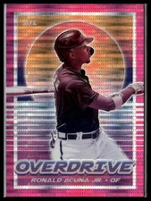 2021 Panini Chronicles - Overdrive- Pink Pulsar Prizm- Ronald Acuña Jr. #20