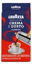 Crema e Gusto Ground Coffee Blend, Espresso Dark Roast, 8.8-Ounce Brick