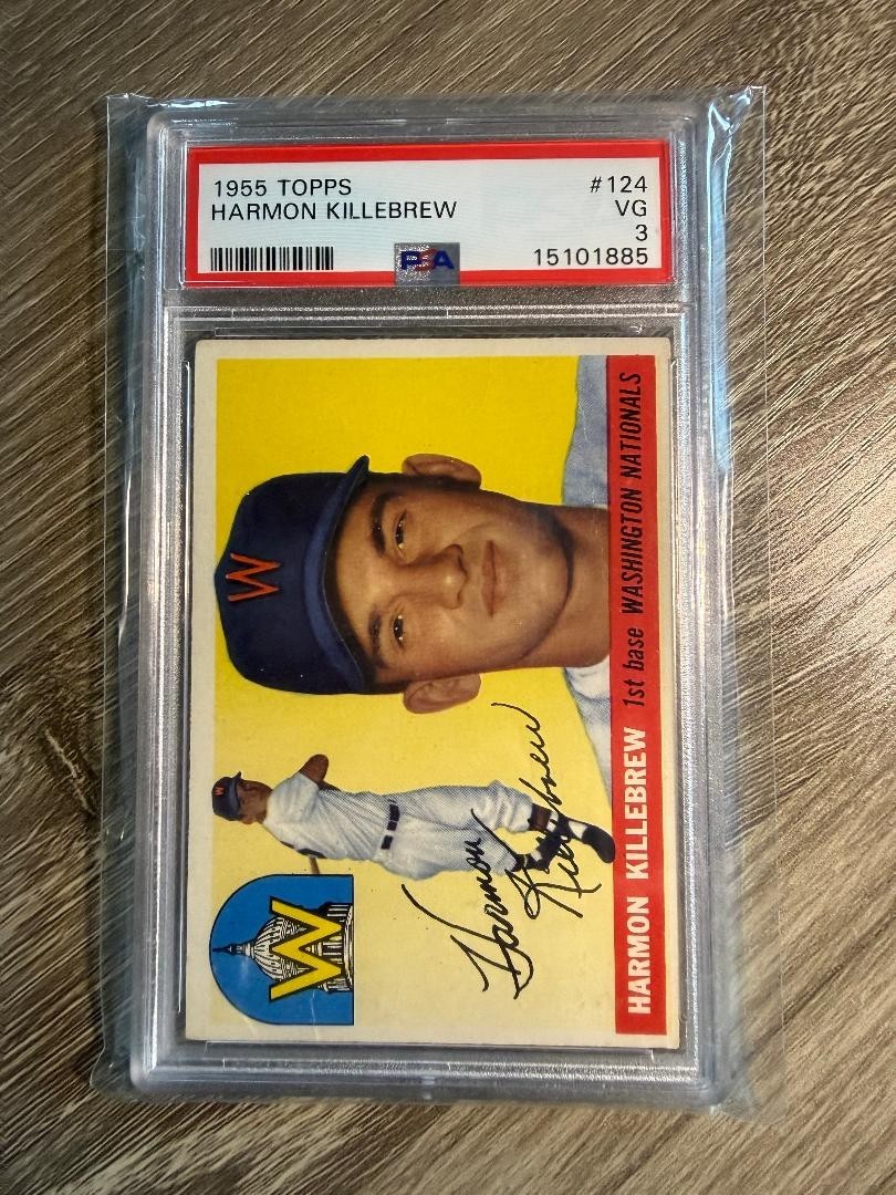 Harmon Killebrew #124 (Baseball Cards 1955 Topps) — is it worth grading?