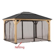 Universal Mosquito Netting for 11 ×13 ft Wood Framed Gazebos
