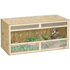 PawHut Reptile Terrarium w/ Sliding Doors - Natural, Refurbished