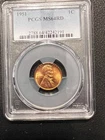 1951-P Lincoln Red Cent graded PCGS MS 64 RD (coin 1)