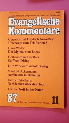 153782 EVANGELISCHE KOMMENTARE EVKOMM ; Monatsschrift zum Zeitgeschehen in