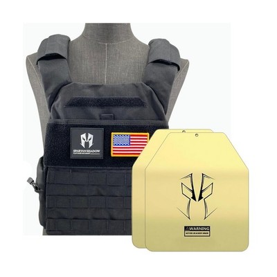 Weighted Vest Men 20lbs with weights : Curved Weight Vest Plates Pair Include...