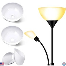 Hortsun 4-Pack Replacement Lamp Shades - 2 Bowl  2 Horseshoe for LED Torchiere