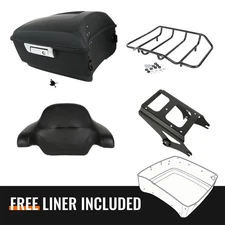 Matte King Trunk Pad 2 Up Mount Fit For Harley Touring Street Glide 2009-2013