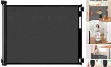 Retractable Baby Gates for Doorways, Mesh Dog Gate for Stairs, Pet Gate