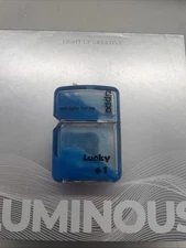 Zippo Windproof Lighter - Custom Luminous Quicksand Acrylic Shell (blue)