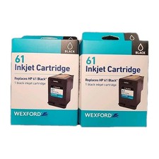 Wexford 61 Inkjet Cartridge - Replaces HP 61 Black Ink Cartridge Refill 2-Pack 