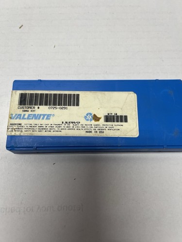 Valenite Carbide Insert Shim QTY: 10 SDNA 43T (LOC2984B) - 第 2/4 張圖片