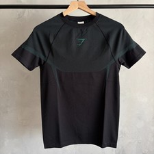 Large   Gymshark Onyx 5.0 Seamless T-Shirt Black / Lift Green IN-HAND 