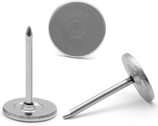 100 Pcs Silver Flat Head Thumb Tacks, 0.43'' Silver, 0.43 x 0.67 / 11 x 17 mm