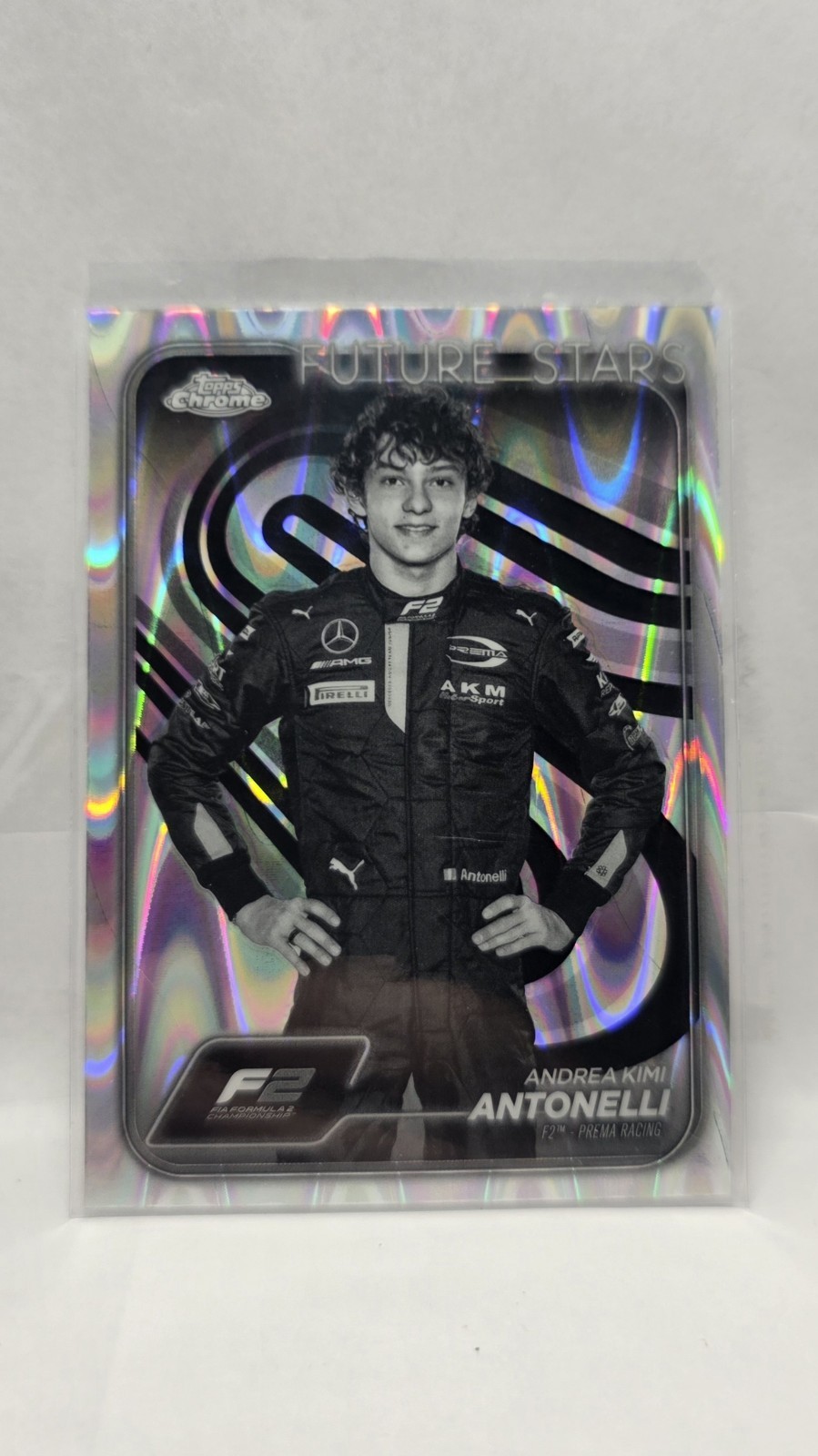 2024 Topps Chrome Black & White RayWave F1 F2 Andrea Kimi Antonelli #22