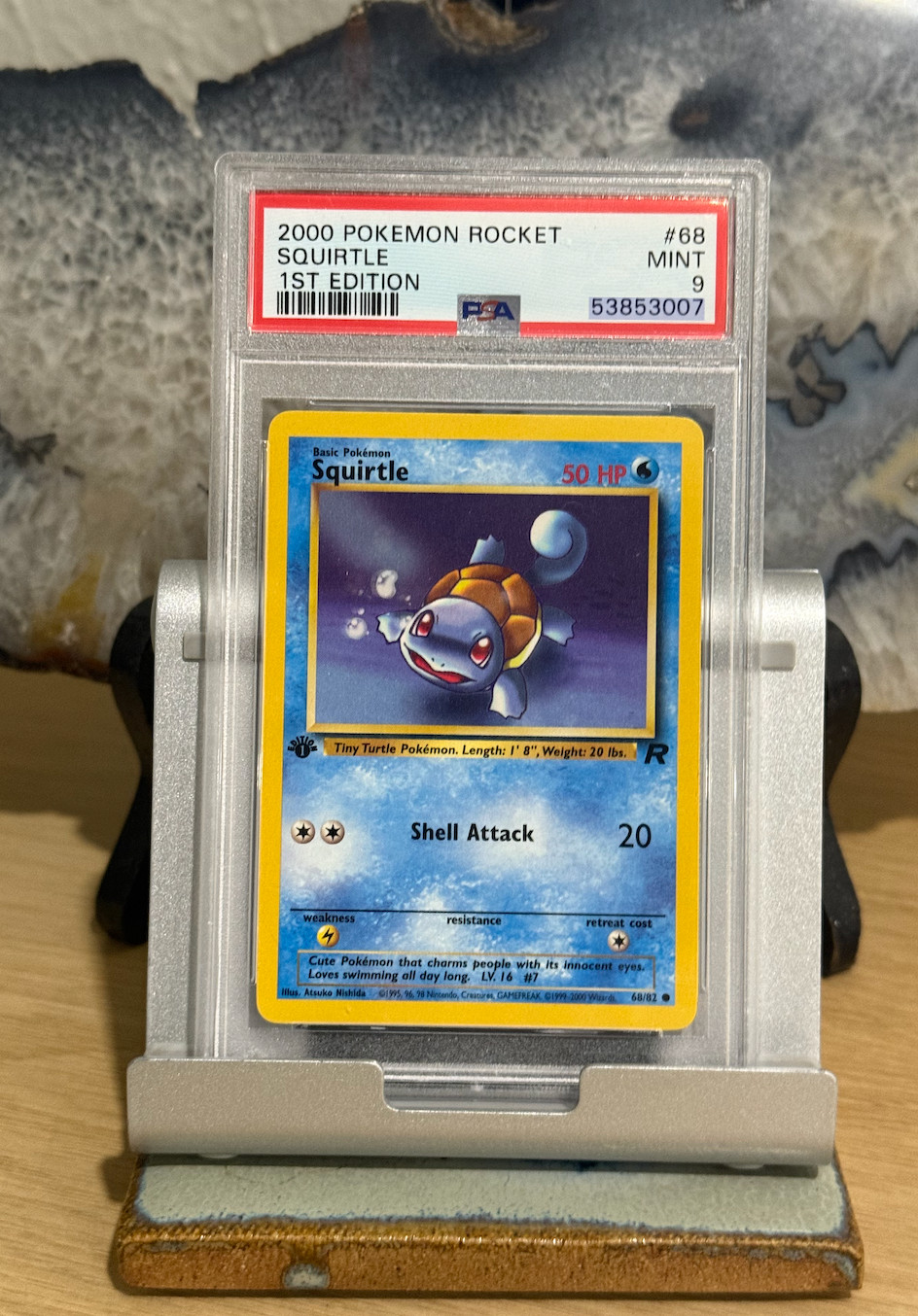 2000 Pokemon Team Rocket - Squirtle 1st Edition #68 - PSA 9 Mint