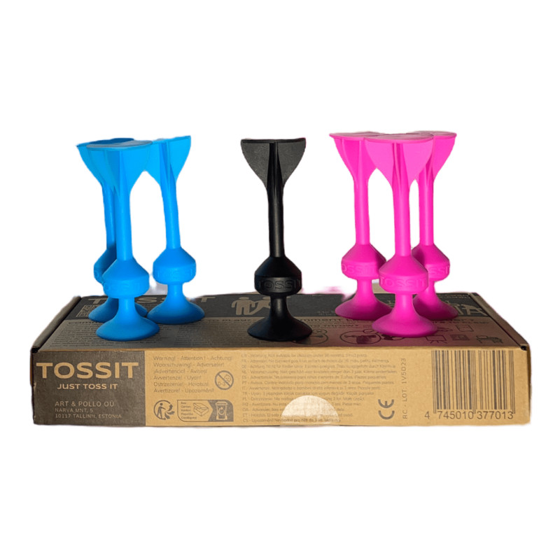 Jeu de fléchettes Tossit bleu rose pour animer vos soirées entre amis et anniversaires